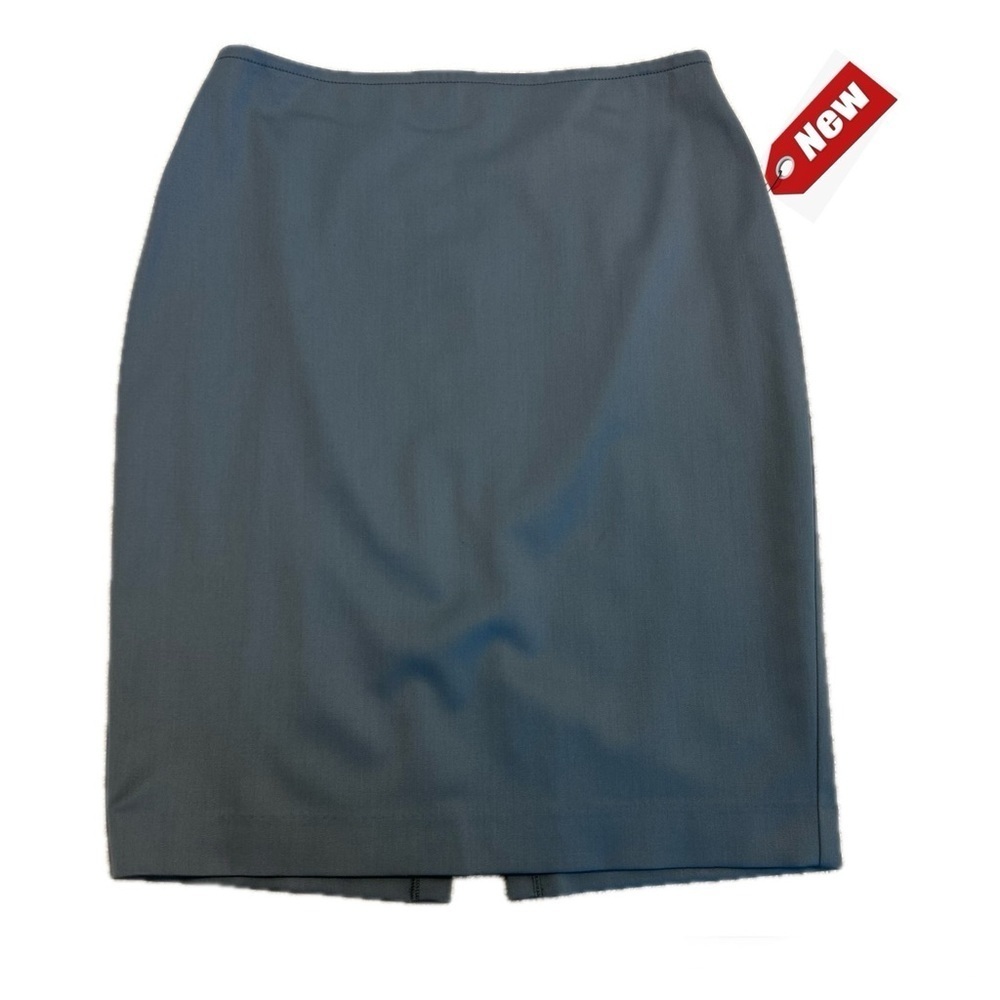 St. John Holt Renfrew gray silk pencil skirt 6 NWT business professional career